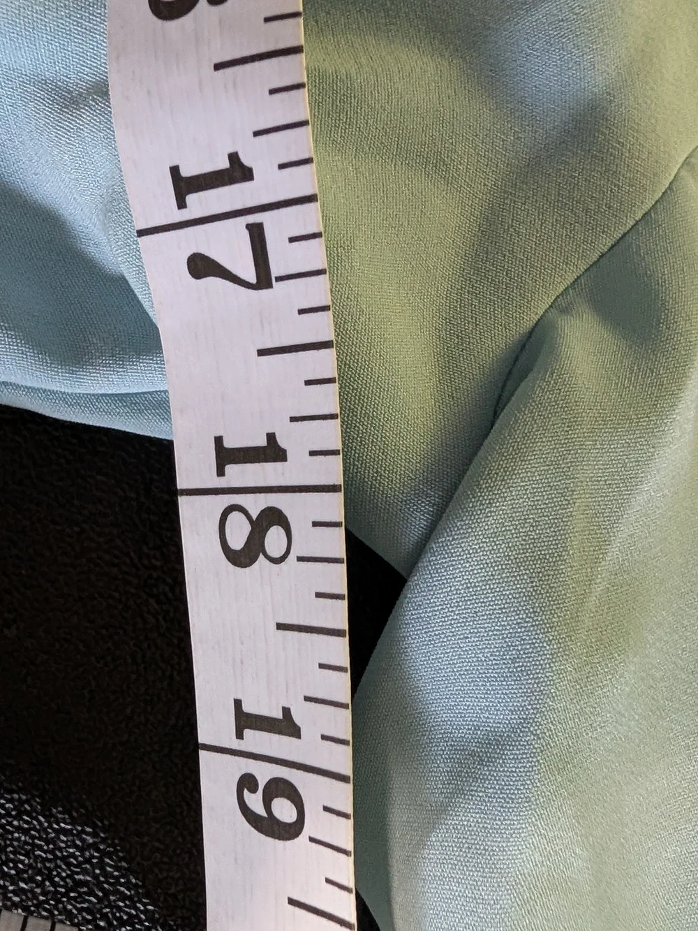 Abercrombie & Fitch Pale Blue Ruched V-Neck Puff Sleeve Top